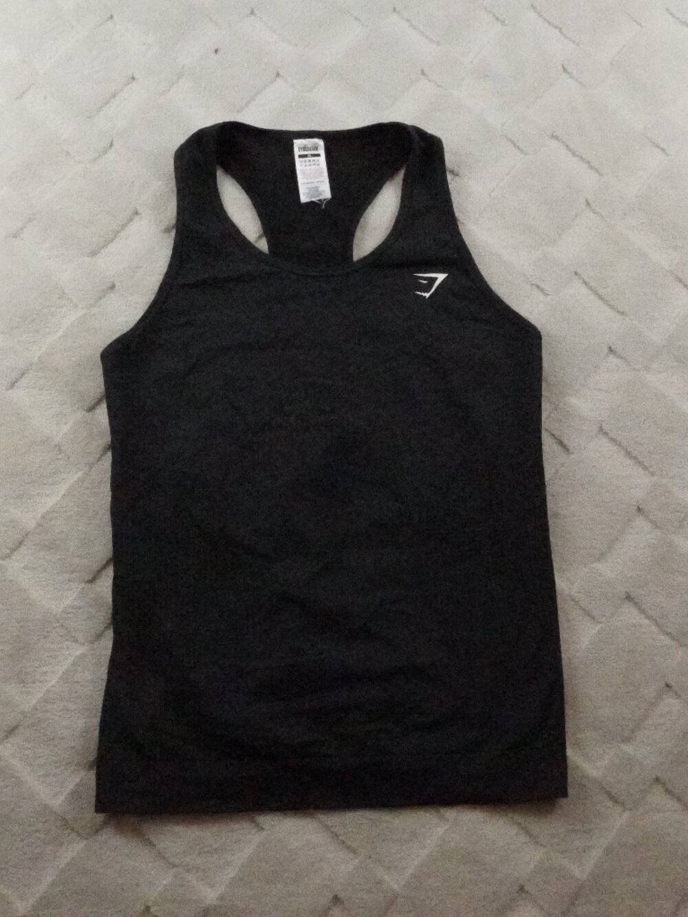 Gymshark Vital Seamless Tank Top Womens XL Black Athleisure Gym Yoga